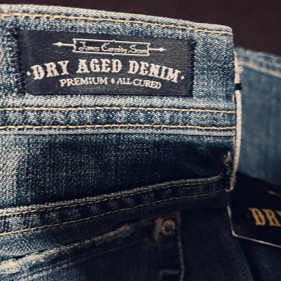 NEW James cured by seun jeans Size 29 Inseam 32"X35” Low Rise Vintage Boot Cut - Picture 2 of 9